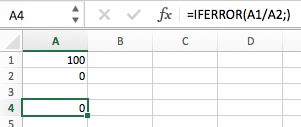 IFERROR funkció (IFERROR), hogy az Excel