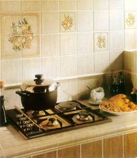Кахельна плитка на кухні, ремонт-вузол
