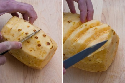 Cum să coajați o instrucțiune video de ananas pentru curățarea ananasului