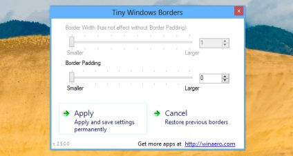 Як змінити розмір кордону вікон в windows 8 і 10
