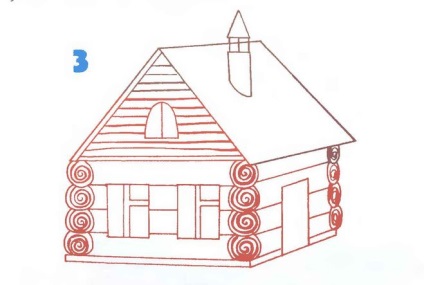 Cum de a desena o casă în zăpadă