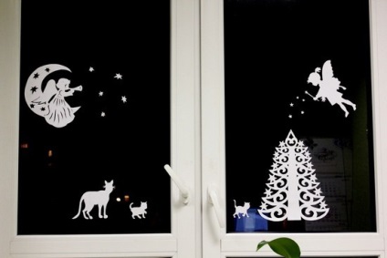 Як зробити святкові новорічні малюнки на вікнах
