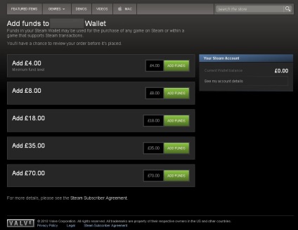 Hogyan készítsünk egy Steam Wallet dollár