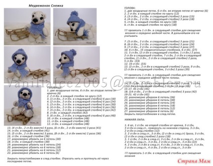 Cum de croșetat un ursuleț de pluș și amigurumi - scheme, descriere și u