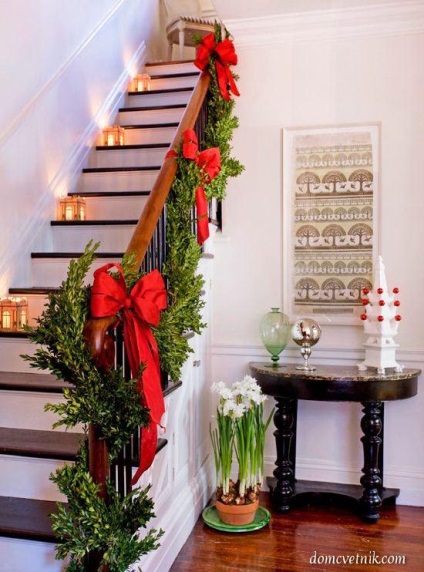 Cum să decorați o scară pentru noul an 1