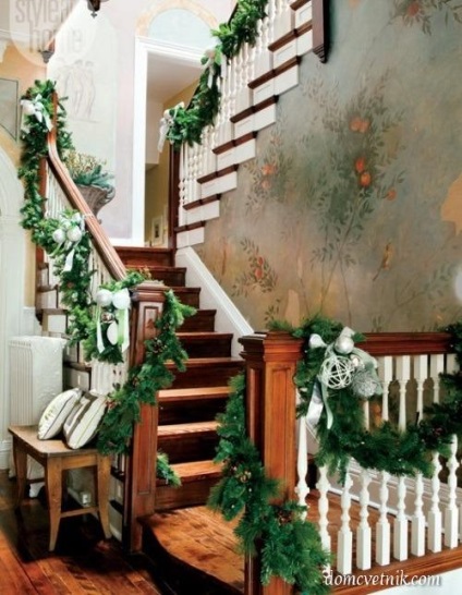 Cum să decorați o scară pentru noul an 1