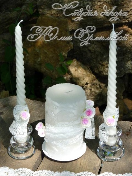 Як прикрасити весільні свічки домашнє вогнище своїми руками