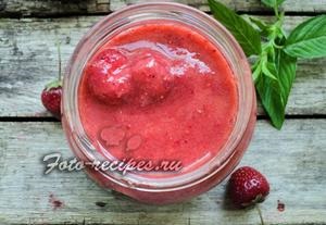 Földieper eper öntettel a téli - egy recept lépésről lépésre képek (eper eper püré) Földieper eper öntettel a téli - egy recept lépésről lépésre fotók
