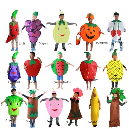 Плодови костюми за деца със собствените си ръце