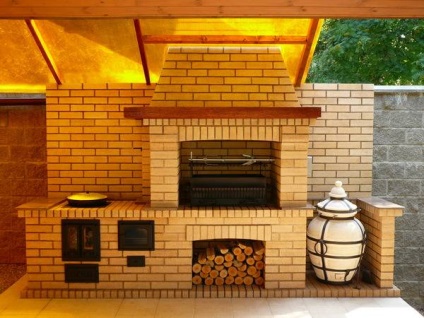 Bucătărie de vară dintr-o cărămidă (38 de fotografii) proiecte, scheme de garaj și un bloc de gospodărie, aranjament prin mâinile proprii