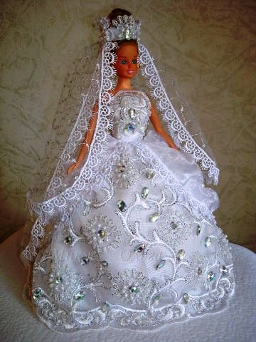Мк по техніці шиття і створення весільного наряду для ляльки барбі