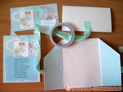 Set de carduri cadou pentru cartea poștală nunta pliere și plic bani, clasa de masterat cu mâinile lor