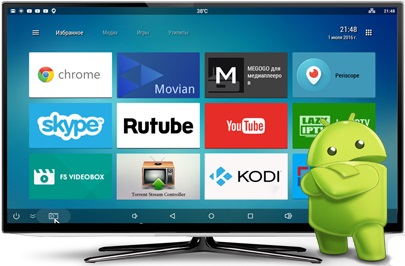 Un set de programe pentru set-top-uri inteligente pentru televizoare pe Android
