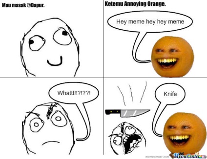 Докучливий апельсин (annoying orange), memepedia