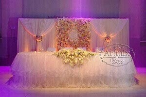 Оформлення весілля та виїзних реєстрацій в залі, у весільному ресторані, в спб і області, прикраса