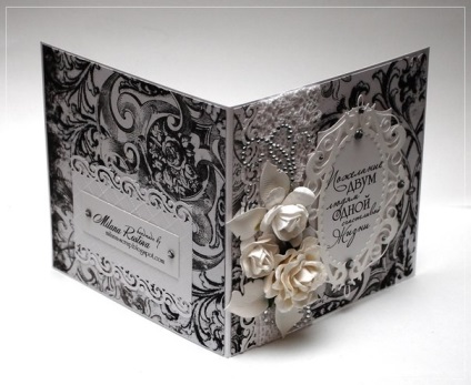 Eredeti szerző esküvője keretek kézzel készített kártyák és a pénz - bemutatja esküvő