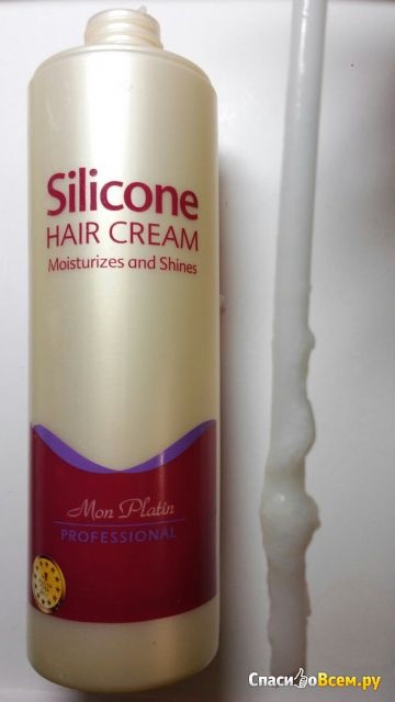 Відгук про крем для волосся mon platin professional silicone hair cream moisturizes and shines легке