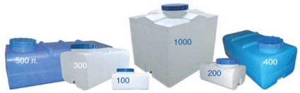 Rezervoare de apă din plastic pentru rezervarea caracteristicilor rezervorului, alegere