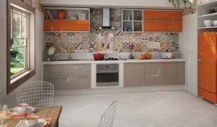 Placi ceramice pe bucatarie (95 fotografii) si stilul ei de design pentru bucatarie