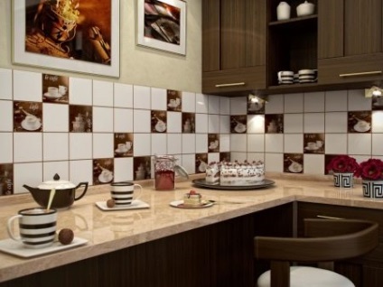 Placi ceramice pe bucatarie (95 fotografii) si stilul ei de design pentru bucatarie