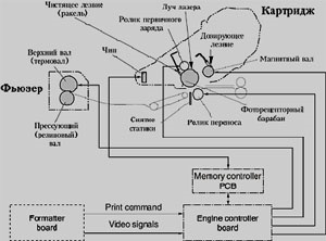 Принцип друку і пристрій лазерного картриджа