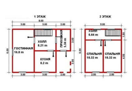 Projektek falusi házak tetőtér (38 fotó) tartalmaz kis házak készült gerendák, képek és videó