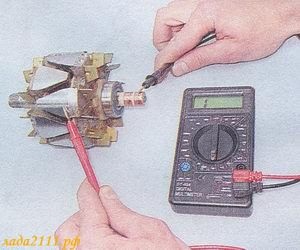 Перевірка обмотки ротора (збудження) і обмотки статора генератора
