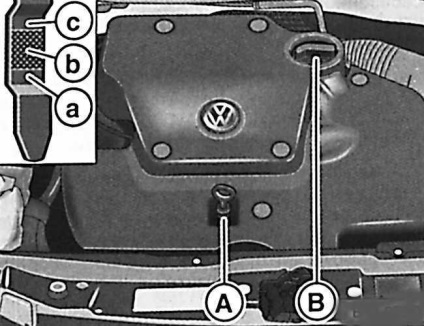 Verificarea nivelului de ulei de motor Volkswagen Golf 4
