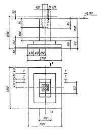 Dimensiunile fundației pentru coloane sunt scheme tipice, tipuri, sarcini