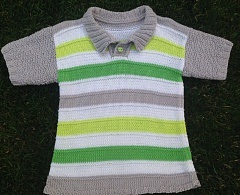 Cămașă Polo pentru băiat un model de tricotat, instrucțiuni detaliate, descriere pe site-ul 