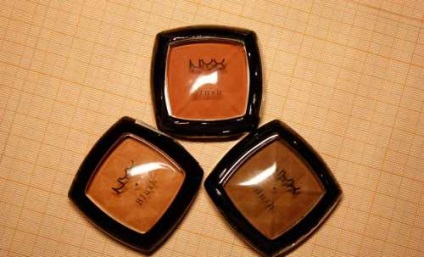 Рум'яна nyx powder blush - відтінки 03 angel, 02 dusty rose і 11 taupe 33 фото, Свотч, порівняння, на