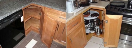 Szekrények a mosogató alatt a konyha fotó sarok mosogató, egy doboz mérete beépített készülékek a mosogató alatt,