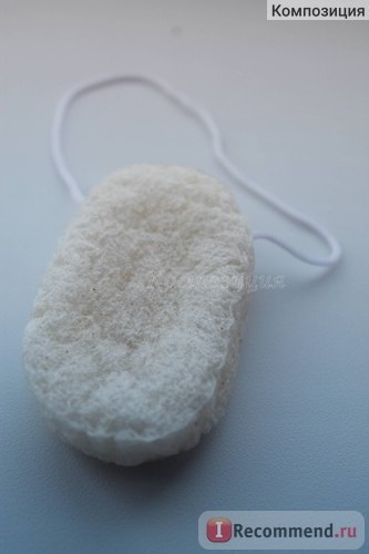Спонж для обличчя buyincoins new magic nature konjac face cleaning wash pad puff sponge - «що за