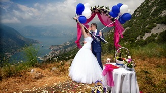 Весілля в Чорногорії, офіційна реєстрація шлюбу, символічна церемонія, вінчання, всі види