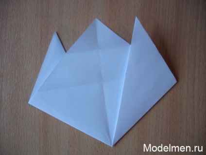Схема складання паперу для вирізання пятилучевой (п'ятикутної) сніжинки, енциклопедія саморобок