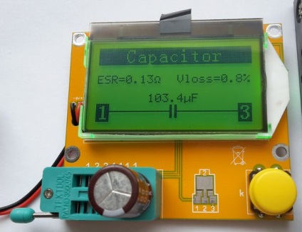 Тестер транзисторів esr-метр вимірювач rlc з графічним дисплеєм, практична електроніка