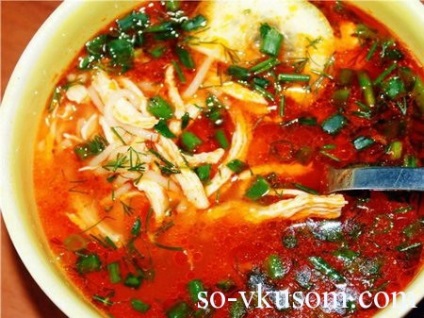 Supa de pui turcesc, retete cu fotografie