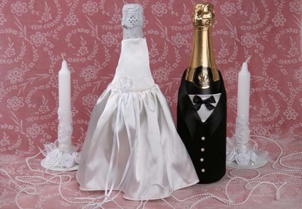 Прикраса пляшок шампанського на весілля стильний декор, все для організації свята