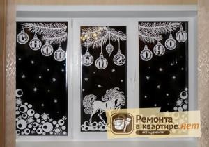 Decorarea ferestrelor pentru noul an (50 șabloane pentru zăpadă artificială, 70 de modele de fulgi de zăpadă, fotografie