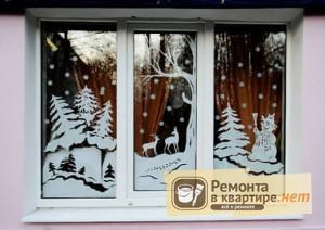 Decorarea ferestrelor pentru noul an (50 șabloane pentru zăpadă artificială, 70 de modele de fulgi de zăpadă, fotografie