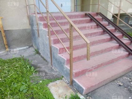 Street lépcső - javítás a tornácon, burkolóanyag