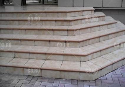 Street lépcső - javítás a tornácon, burkolóanyag