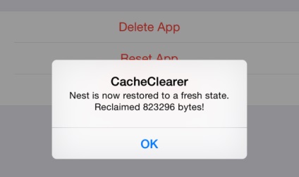 Smart „a gyorsítótár törlése az alkalmazások iPhone és iPad a csíp cacheclearer (jailbreak)