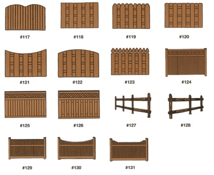 Tipuri de garduri din lemn și caracteristici ale aplicării lor