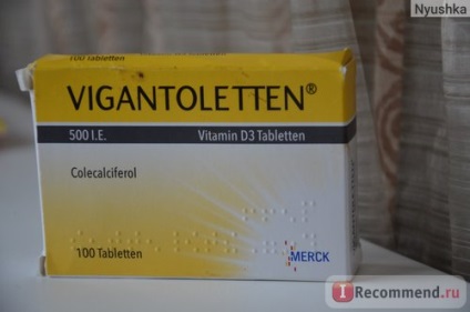 Vitaminok Merck vigantoletten - «német D-vitamin - kiváló alternatívát Akvadetrima és vigantolu