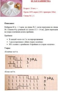 Tricotat ace de tricotat pentru copil în schemele cu o descriere detaliată