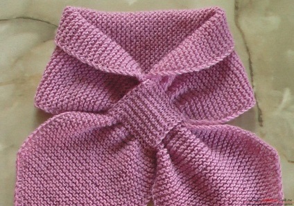 Tricotam o eșarfă pentru copii fără un cuțit de tricotat conform schemei