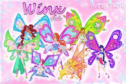 Arta winx club pe tema celui de-al 5-lea sezon al cristalului, imagini winx și imagini de fundal winx