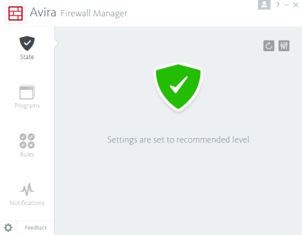 Managerul de firewall Avira vă va ajuta să gestionați paravanul de protecție Windows