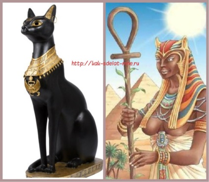 Bastet - o femeie cu capul unei pisici, libertate - o zeita egipteana de fertilitate si frumusete feminina